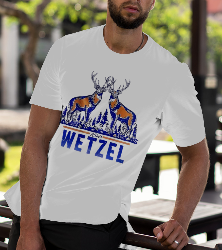 Koe Wetzel Double Deer Forest Blue Orange T-Shirt