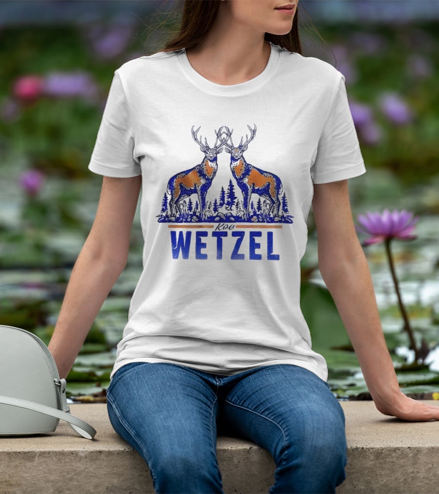 Koe Wetzel Double Deer Forest Blue Orange T-Shirt