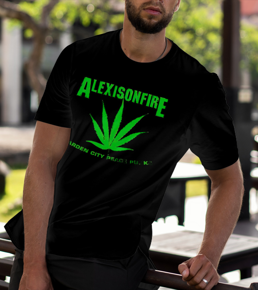 Alexisonfire Garden City Peace Punks Green Leaf T-Shirt