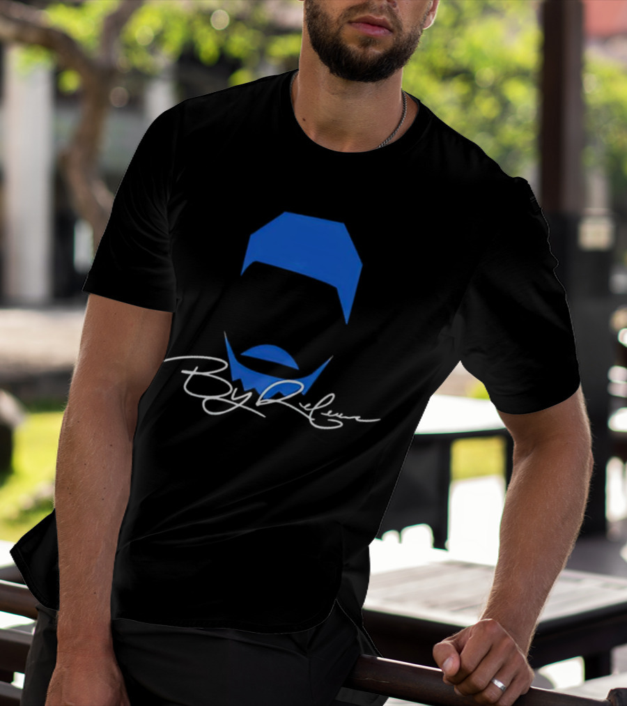 By Release Signature Blue Hat And Beard T-Shirt