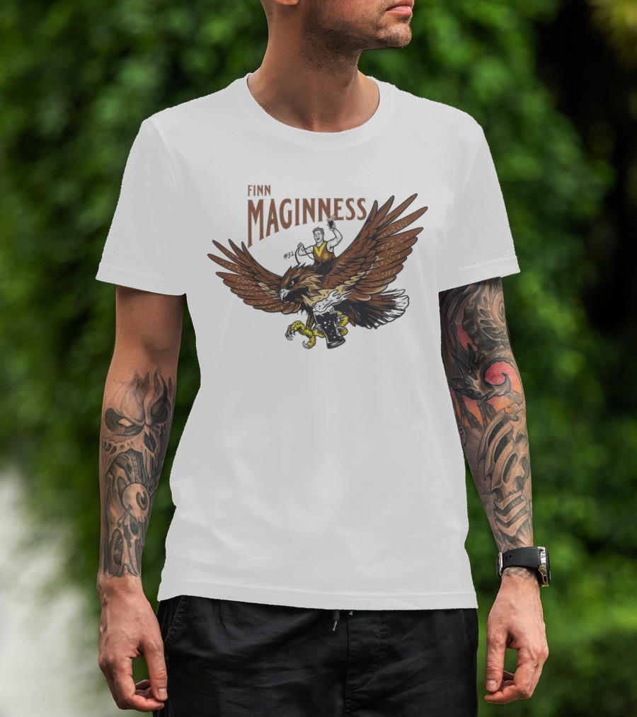 Finn Maginness Eagle Illustration With Number 37 And Football T-Shirt