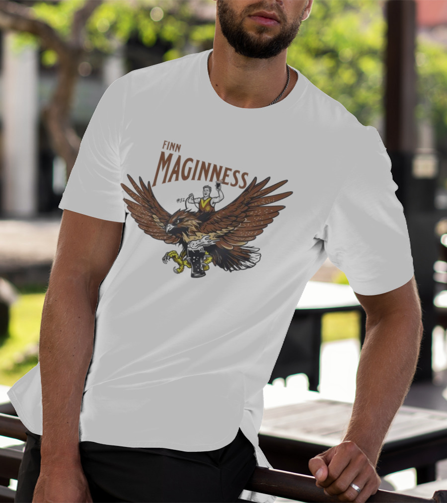 Finn Maginness Eagle Illustration With Number 37 And Football T-Shirt