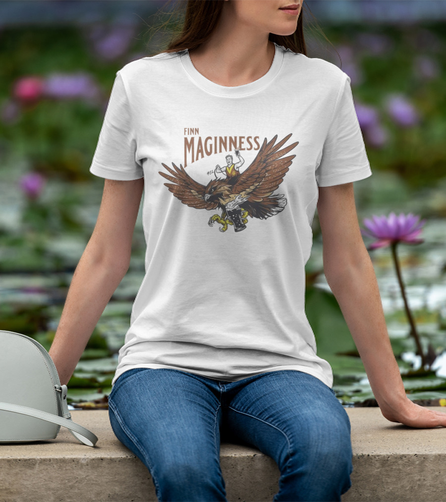 Finn Maginness Eagle Illustration With Number 37 And Football T-Shirt