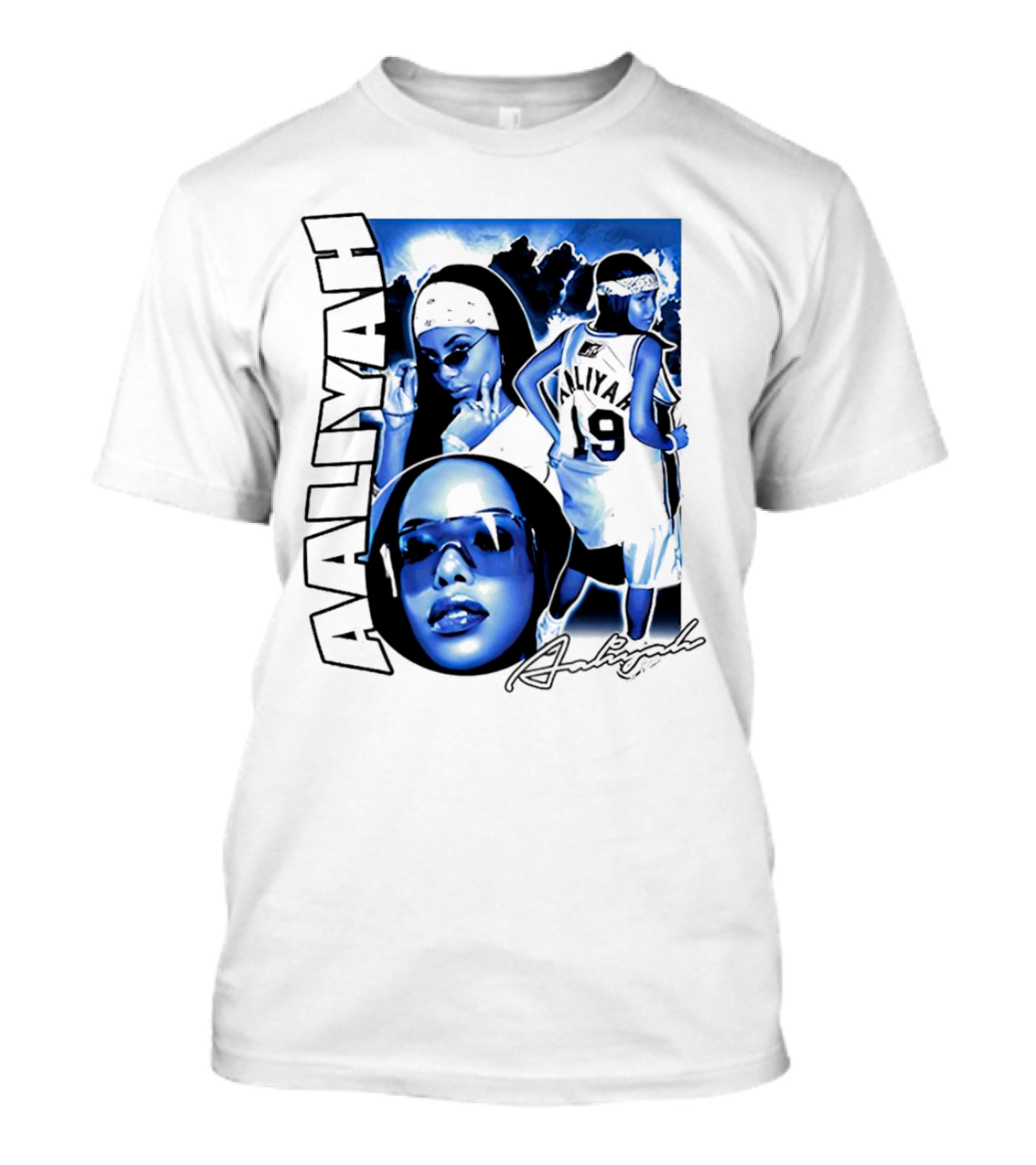 Aaliyah Vintage Rap Aaliyah 90s Style University Blue Jordan T-Shirt