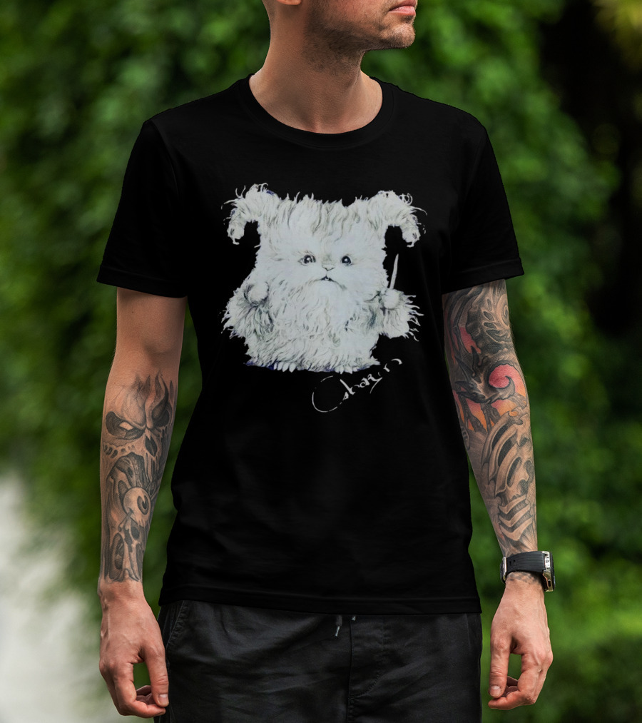Charm White Furry Creature With Knife T-Shirt