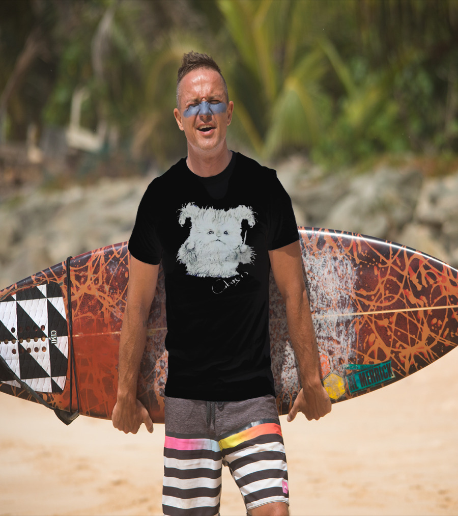 Charm White Furry Creature With Knife T-Shirt