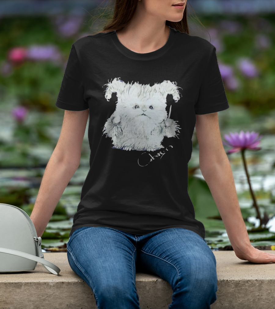 Charm White Furry Creature With Knife T-Shirt