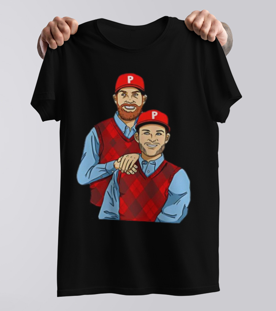 Phillies Step Brothers Movie Parody With Red Caps And Argyle Sweaters T-Shirt