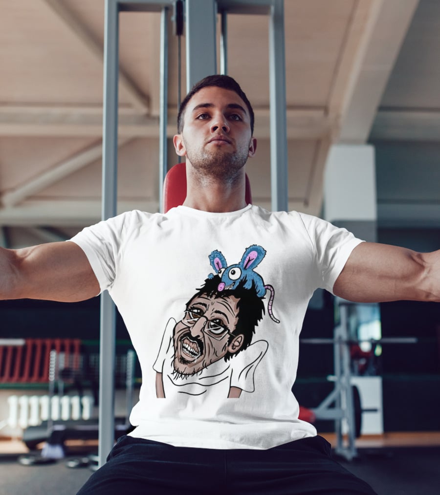 Ricky Berwick With Cartoon Rat On Head T-Shirt