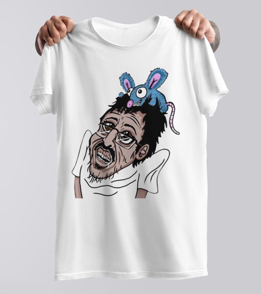 Ricky Berwick With Cartoon Rat On Head T-Shirt