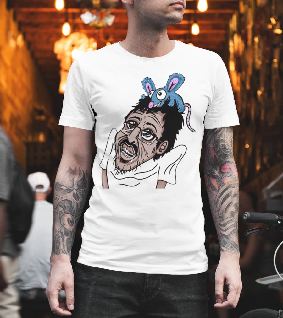 Ricky Berwick With Cartoon Rat On Head T-Shirt
