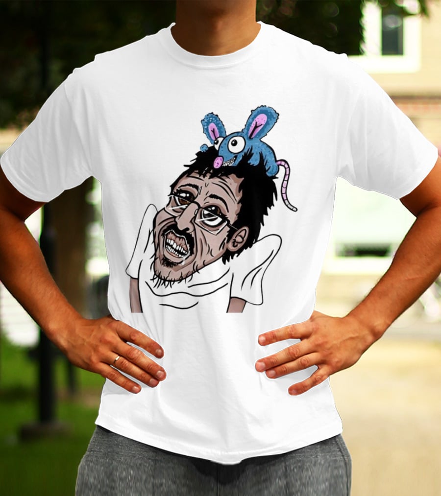 Ricky Berwick With Cartoon Rat On Head T-Shirt