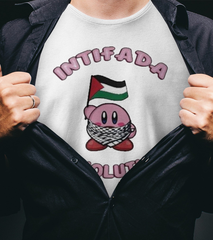 Intifada Revolution Palestinian Flag Kirbo Character T-Shirt