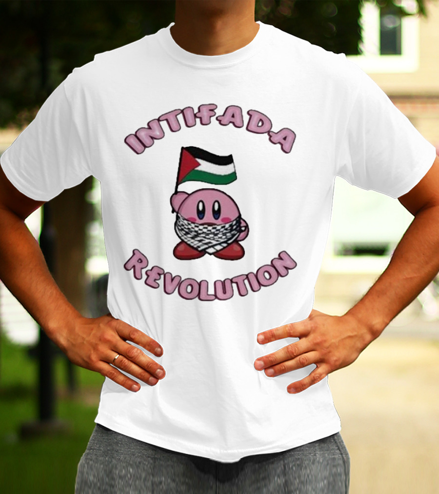 Intifada Revolution Palestinian Flag Kirbo Character T-Shirt