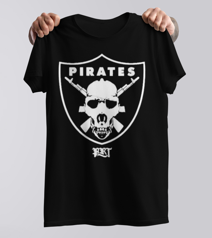 Pirates PRT Skull Emblem With Crossed Rifles T-Shirt