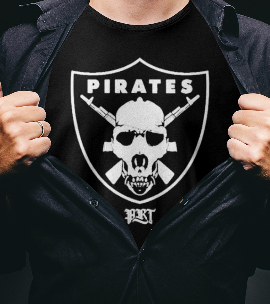 Pirates PRT Skull Emblem With Crossed Rifles T-Shirt