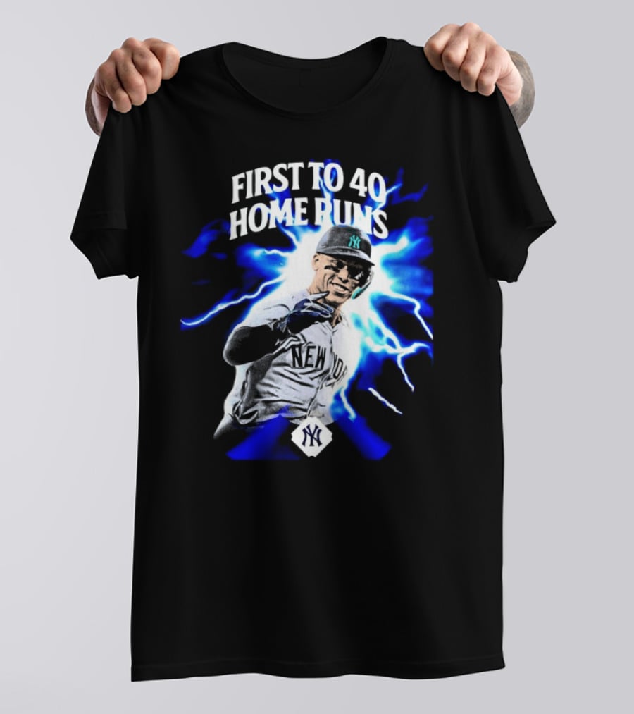 First To 40 Home Runs Aaron Judge New York Yankees T-Shirt