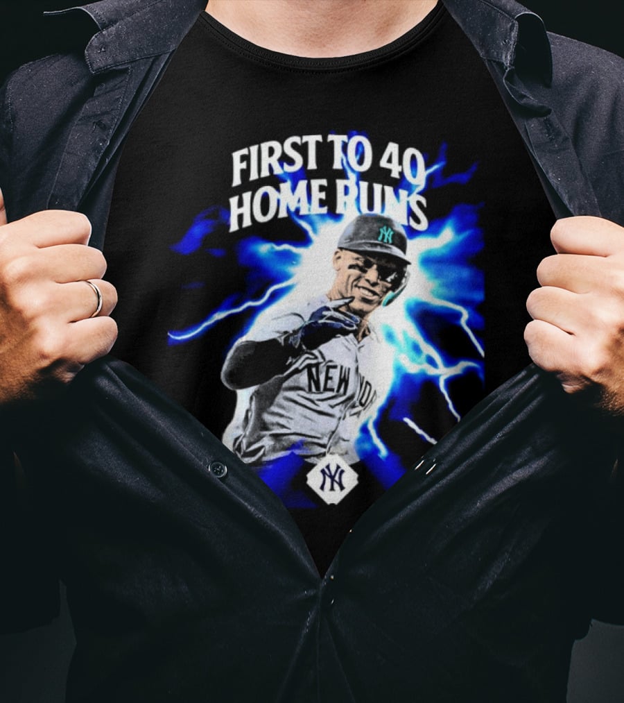 First To 40 Home Runs Aaron Judge New York Yankees T-Shirt