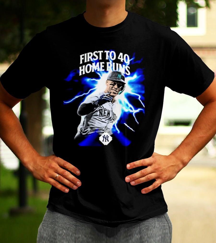 First To 40 Home Runs Aaron Judge New York Yankees T-Shirt