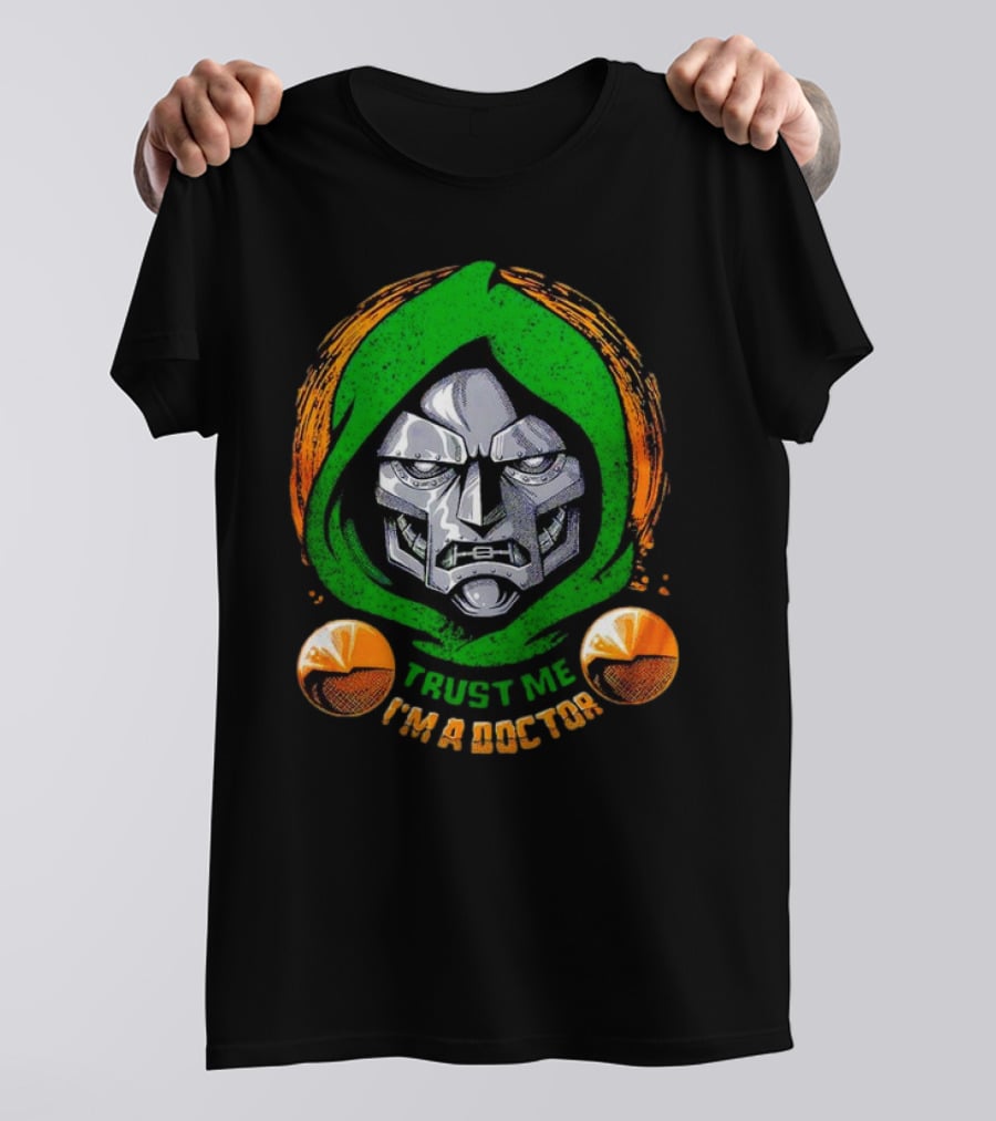 Doctor Doom Trust Me I'm A Doctor Villain Face Mask T-Shirt