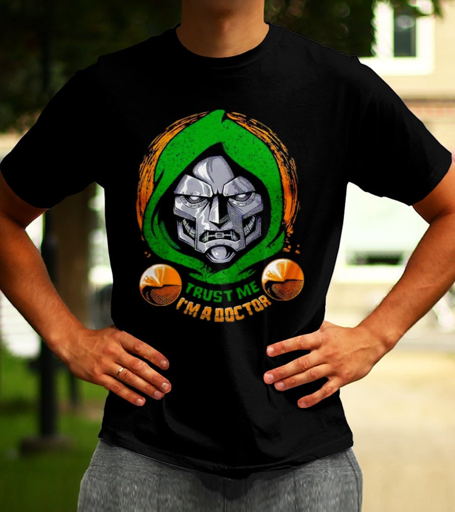 Doctor Doom Trust Me I'm A Doctor Villain Face Mask T-Shirt