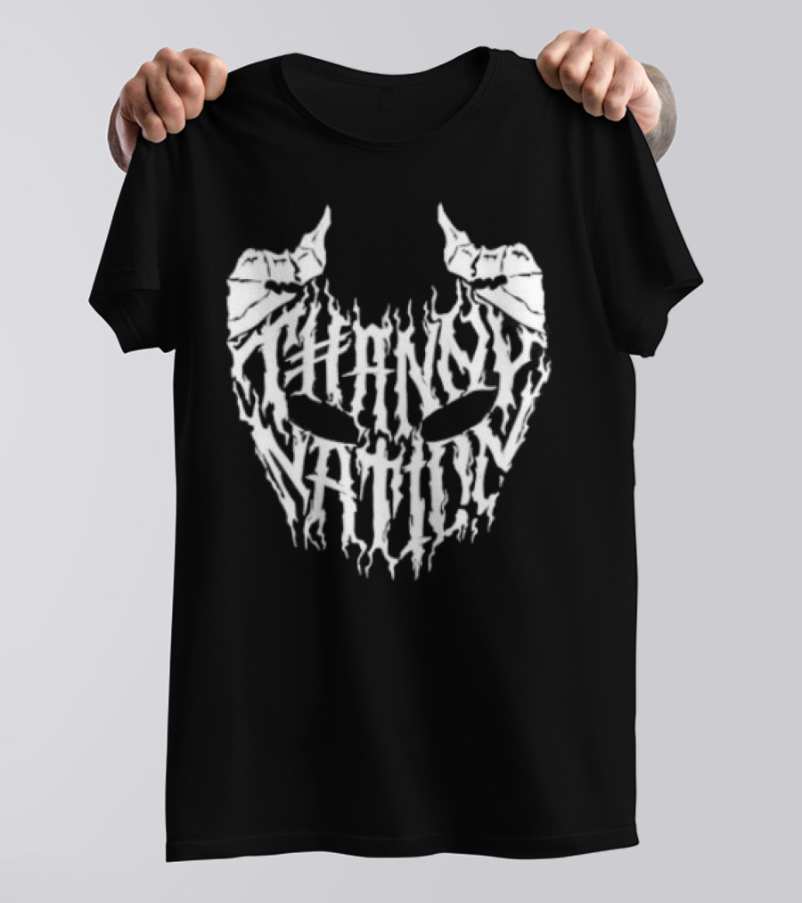 Thanny Nation Flame Text With Mask T-Shirt
