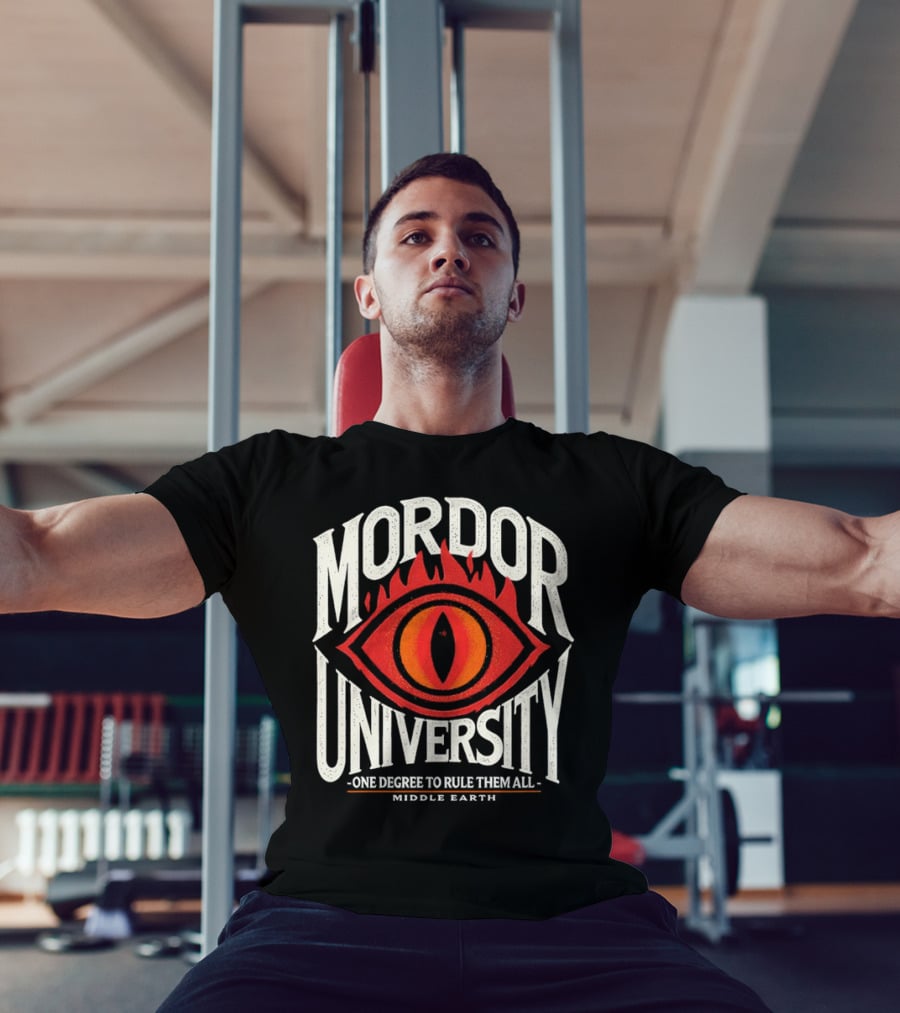 Mordor University Eye Middle Earth One Degree To Rule Them All T-Shirt