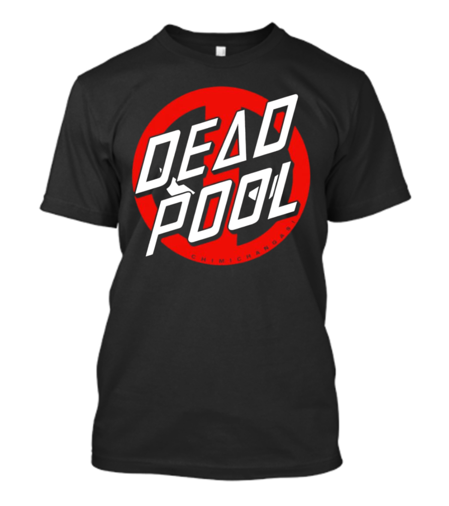 Deadpool X Santa Cruz Santapool Chimichangas Logo Red Circle T-Shirt