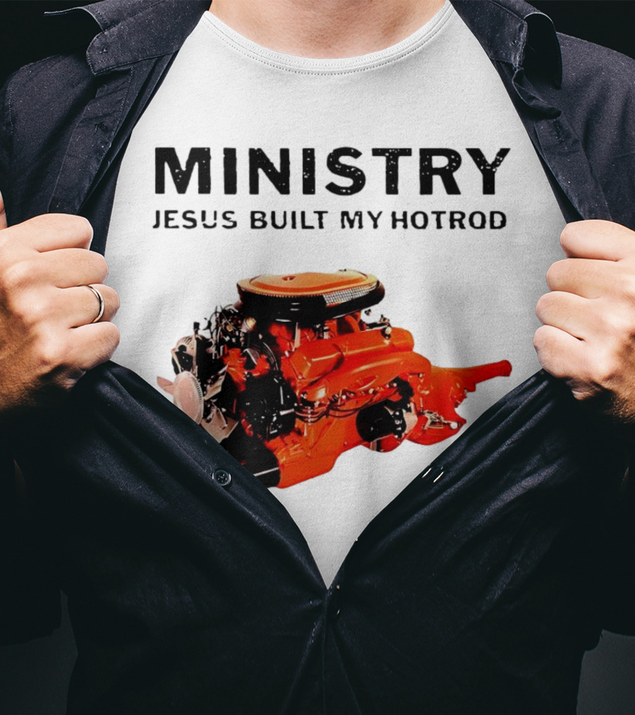MINISTRY Jesus Built My Hotrod Vintage Engine T-Shirt