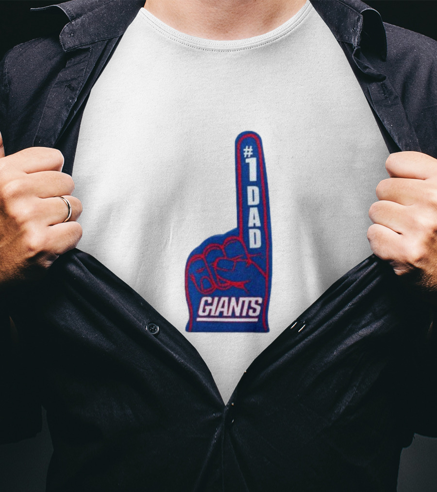 1 Dad Giants New York Giants Happy Father’s Day T-Shirt