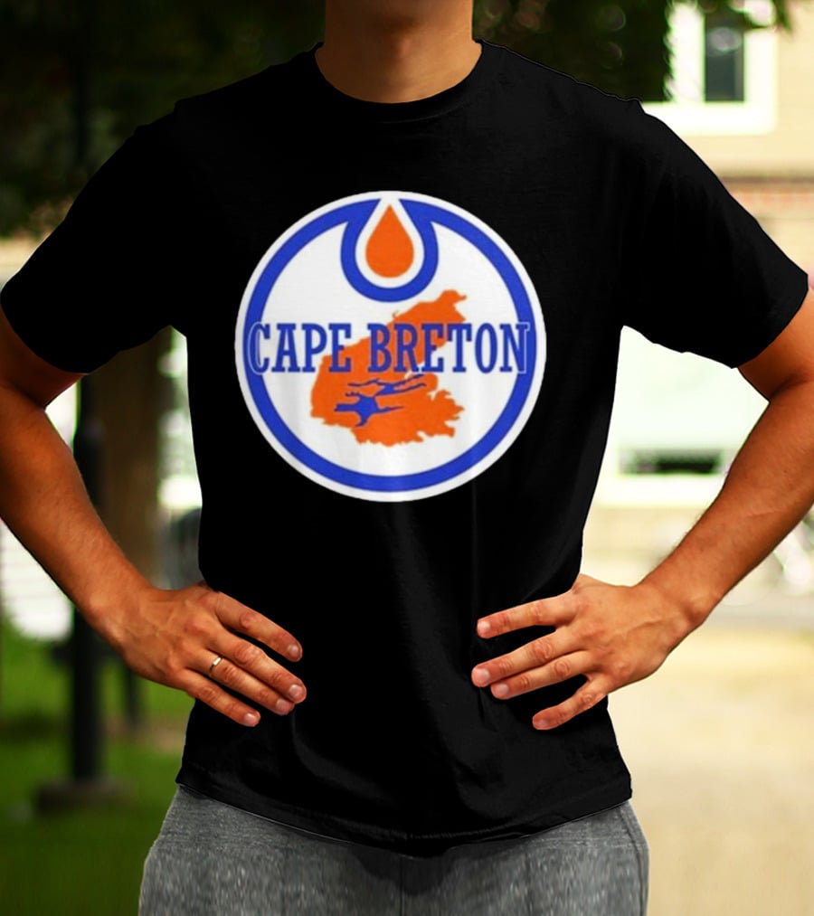 Cape Breton Oilers Hockey Logo Map T-Shirt