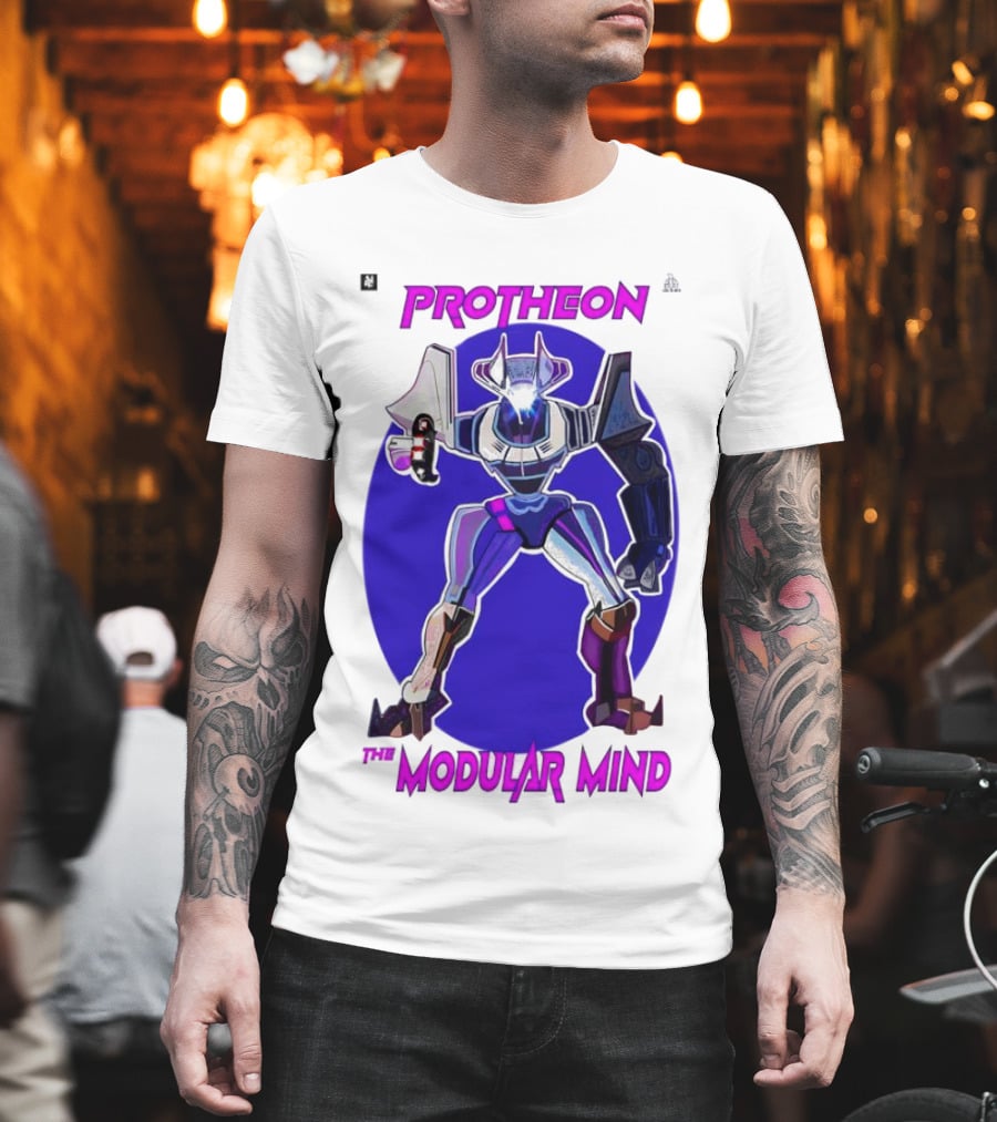 Protheon The Modular Mind Robot Character Purple Armor T-Shirt