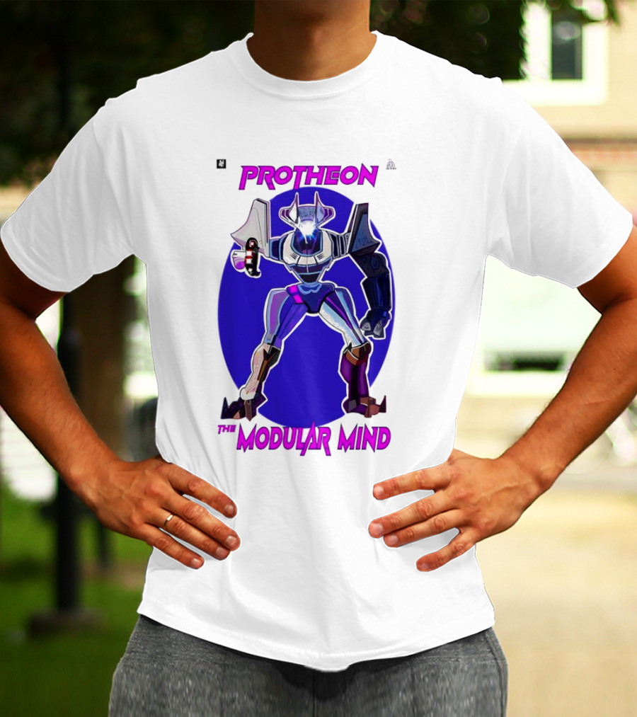 Protheon The Modular Mind Robot Character Purple Armor T-Shirt