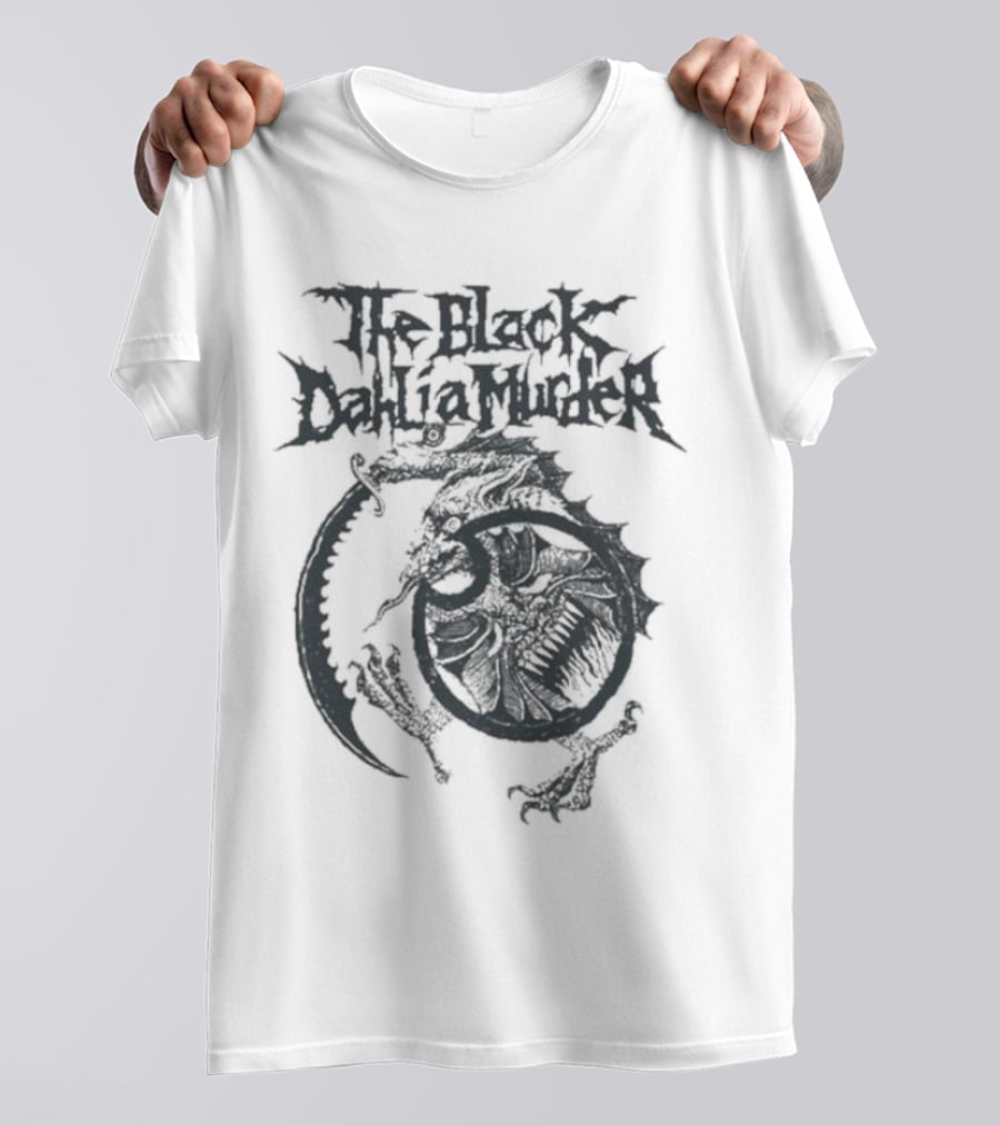 The Black Dahlia Murder Shield Demon Graphic White T-Shirt