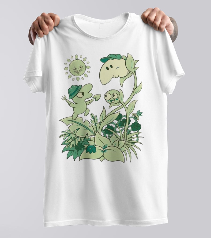 Smiling Friends Disdainful Gardener Cheerful Plant Companions And Sun T-Shirt