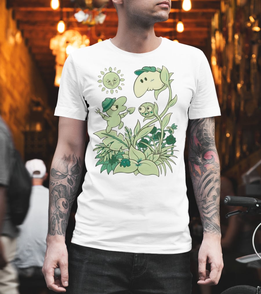 Smiling Friends Disdainful Gardener Cheerful Plant Companions And Sun T-Shirt