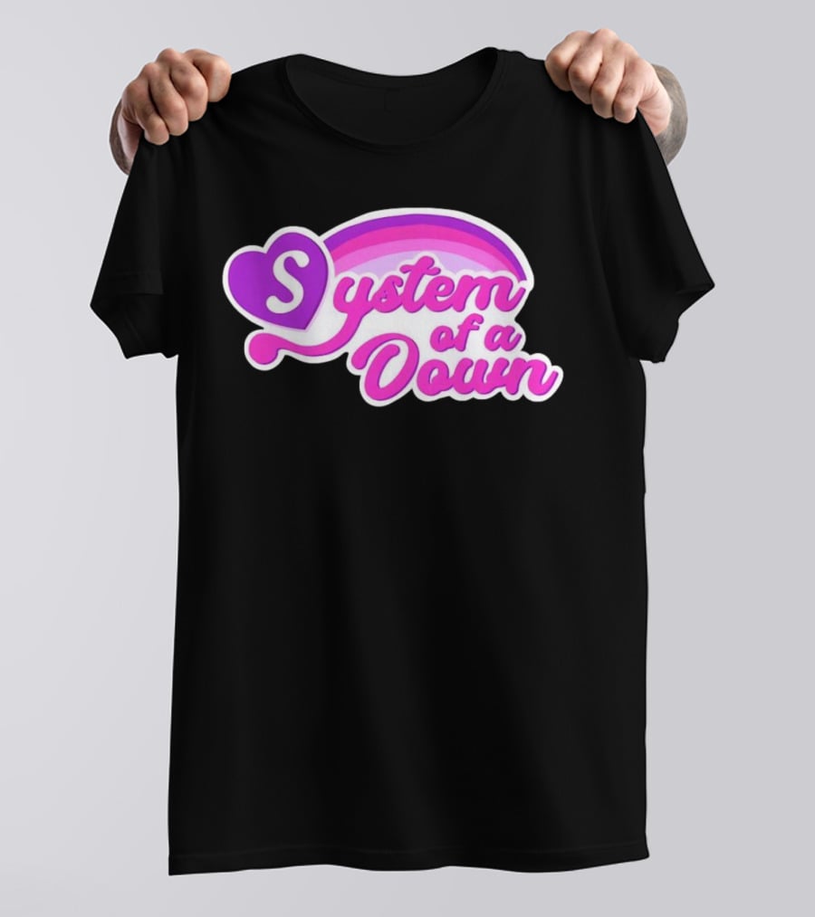 System Of A Down Rainbow Heart T-Shirt
