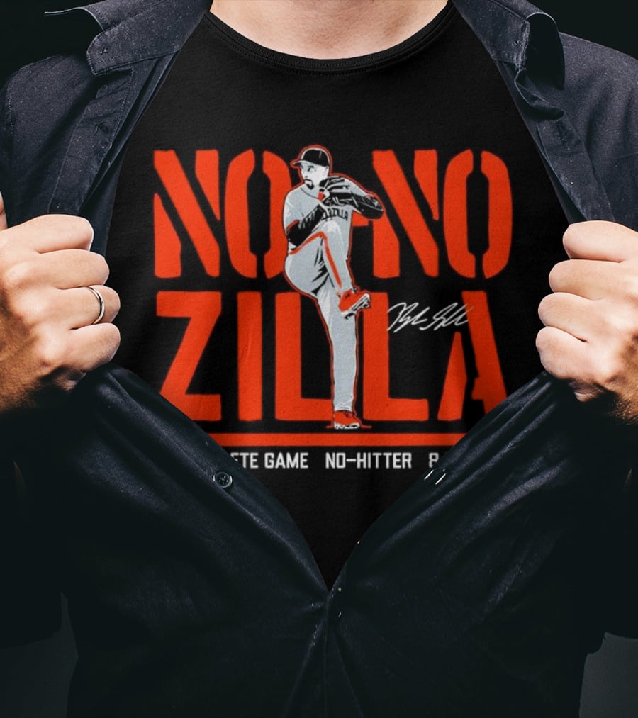 Blake Snell No No Zilla Complete Game No-Hitter 8/2/24 Signature T-Shirt