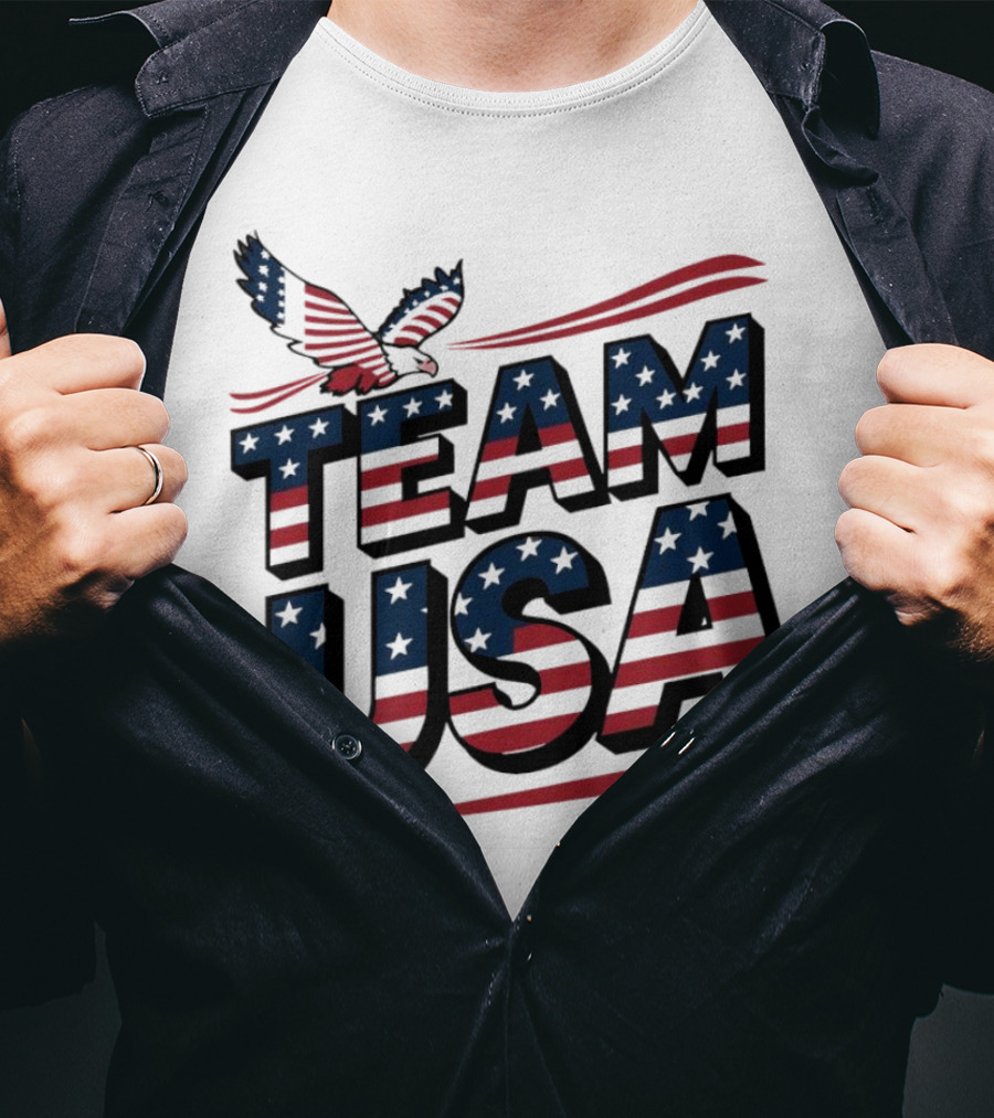 Team USA Eagle Flag Patriotic T-Shirt