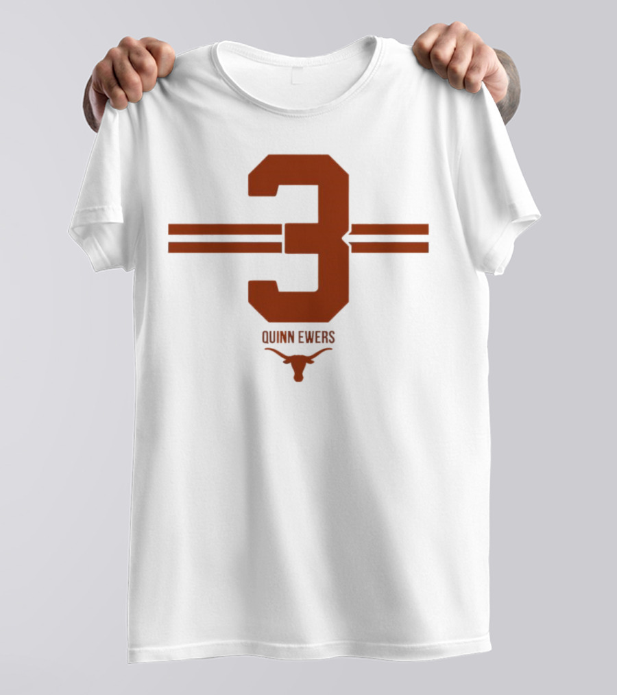 Quinn Ewers Texas Longhorns Number 3 T-Shirt
