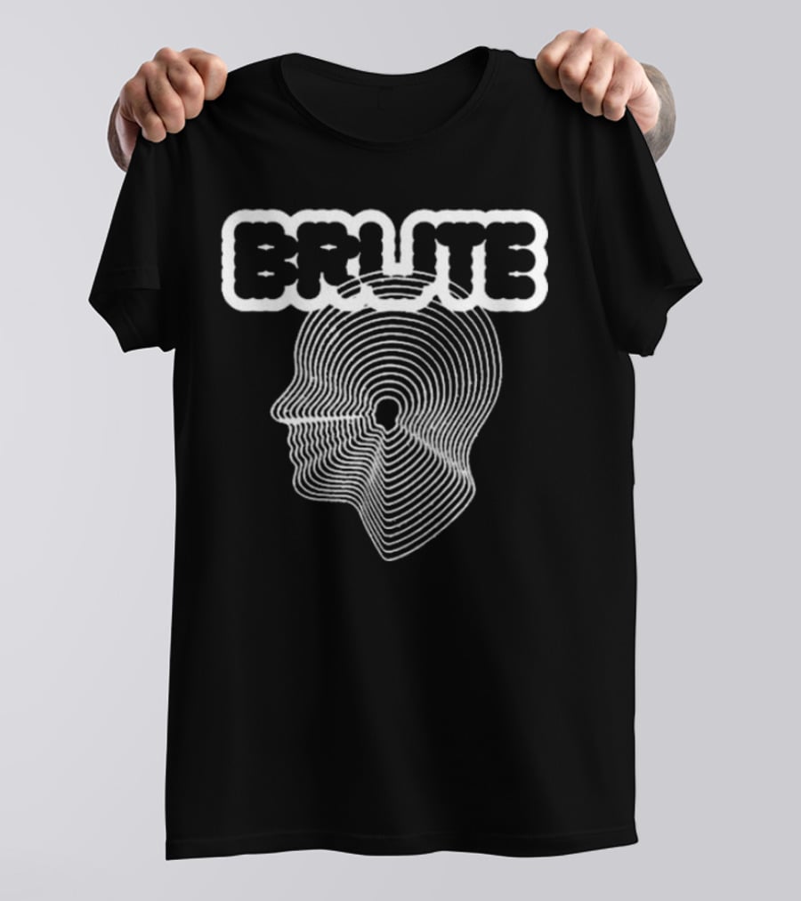Brute Strength Brute Big Head Optical Illusion Text Proportioned Head T-Shirt