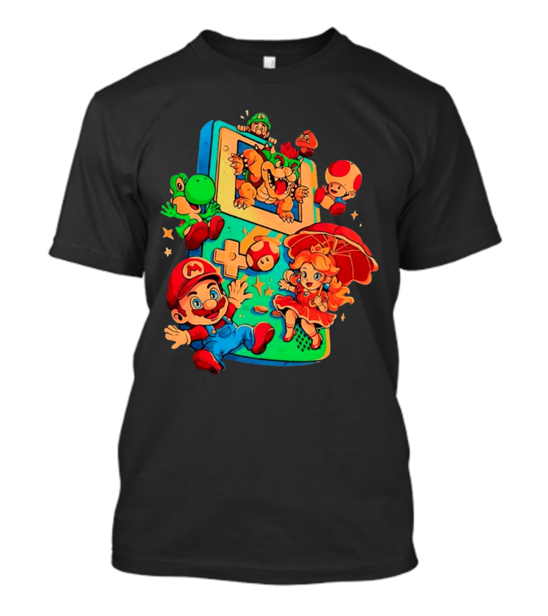 Super Mario Plumber Adventure Characters Game Icons T-Shirt