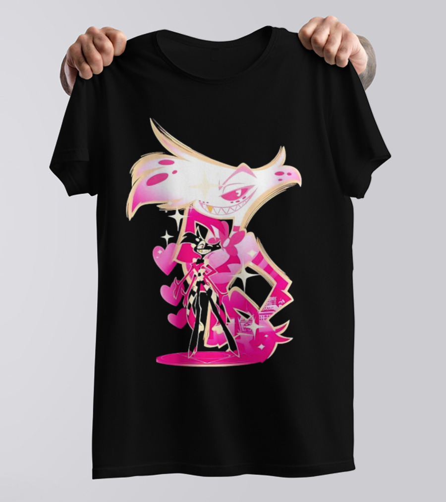 Angel Dust And Alastor Design Hazbin Hotel Series T-Shirt