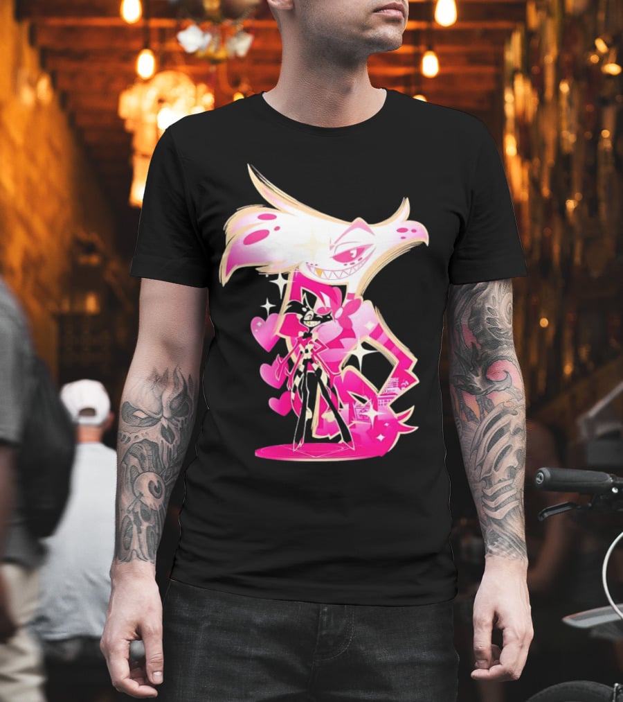 Angel Dust And Alastor Design Hazbin Hotel Series T-Shirt