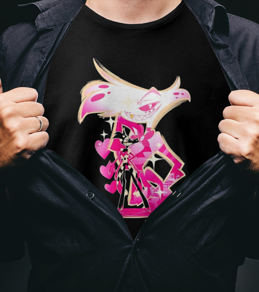 Angel Dust And Alastor Design Hazbin Hotel Series T-Shirt