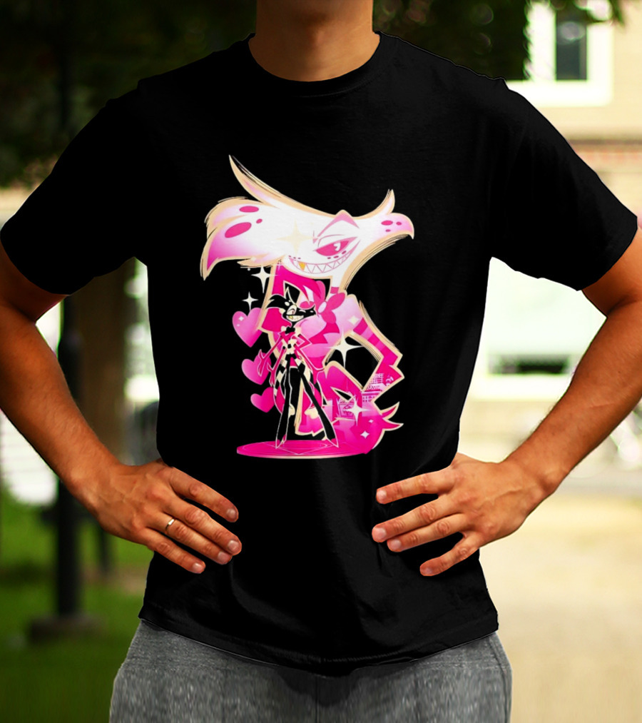 Angel Dust And Alastor Design Hazbin Hotel Series T-Shirt