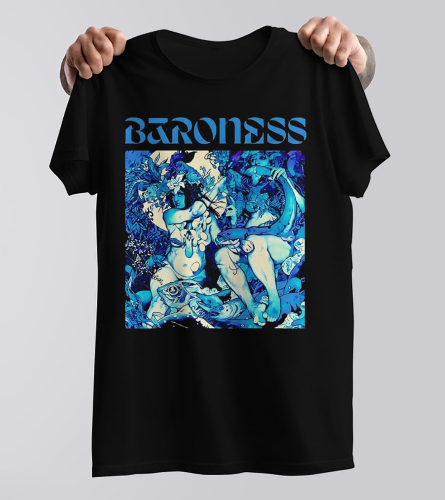 Baroness Blue Record Psychedelic Mythical Scene T-Shirt