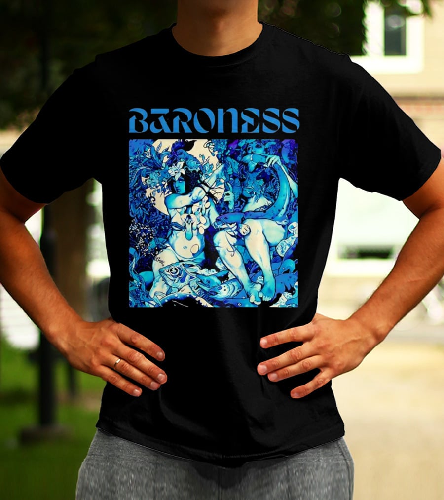 Baroness Blue Record Psychedelic Mythical Scene T-Shirt