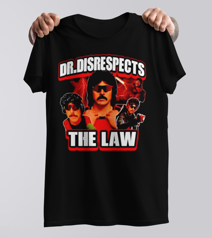 Dr Disrespects The Law Gamer Lightning Action T-Shirt