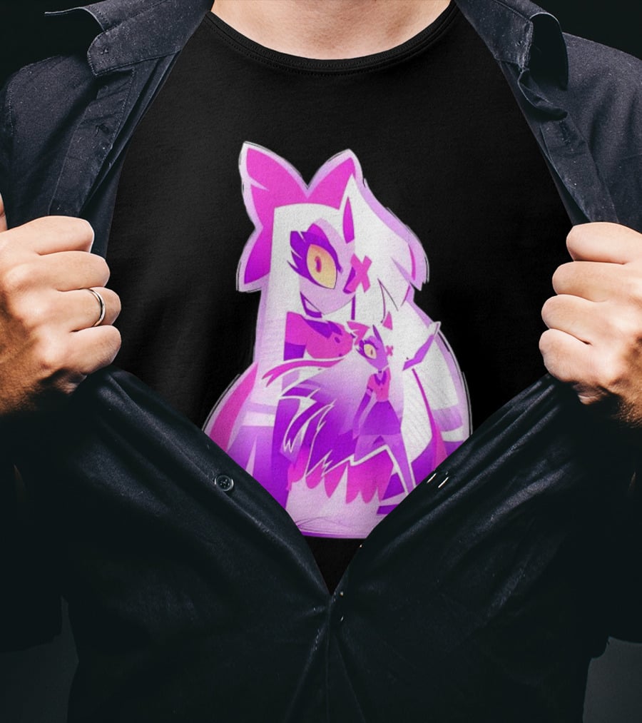 Exorcist Angel Hazbin Hotel Game Purple Character T-Shirt